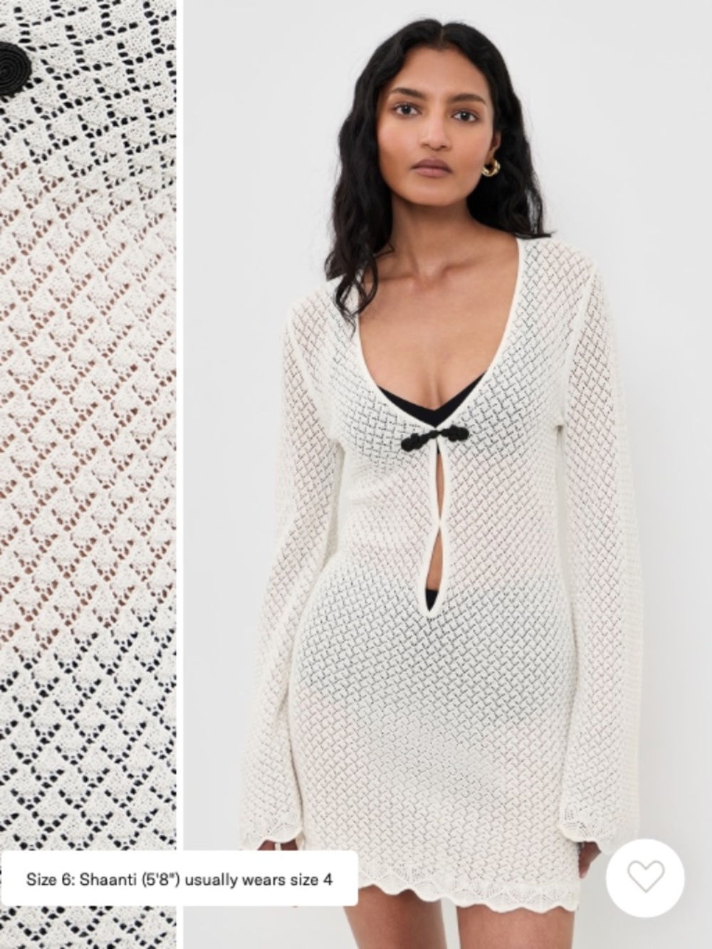 BNWT THE GARMENT Off-White V-Neck Minidress
